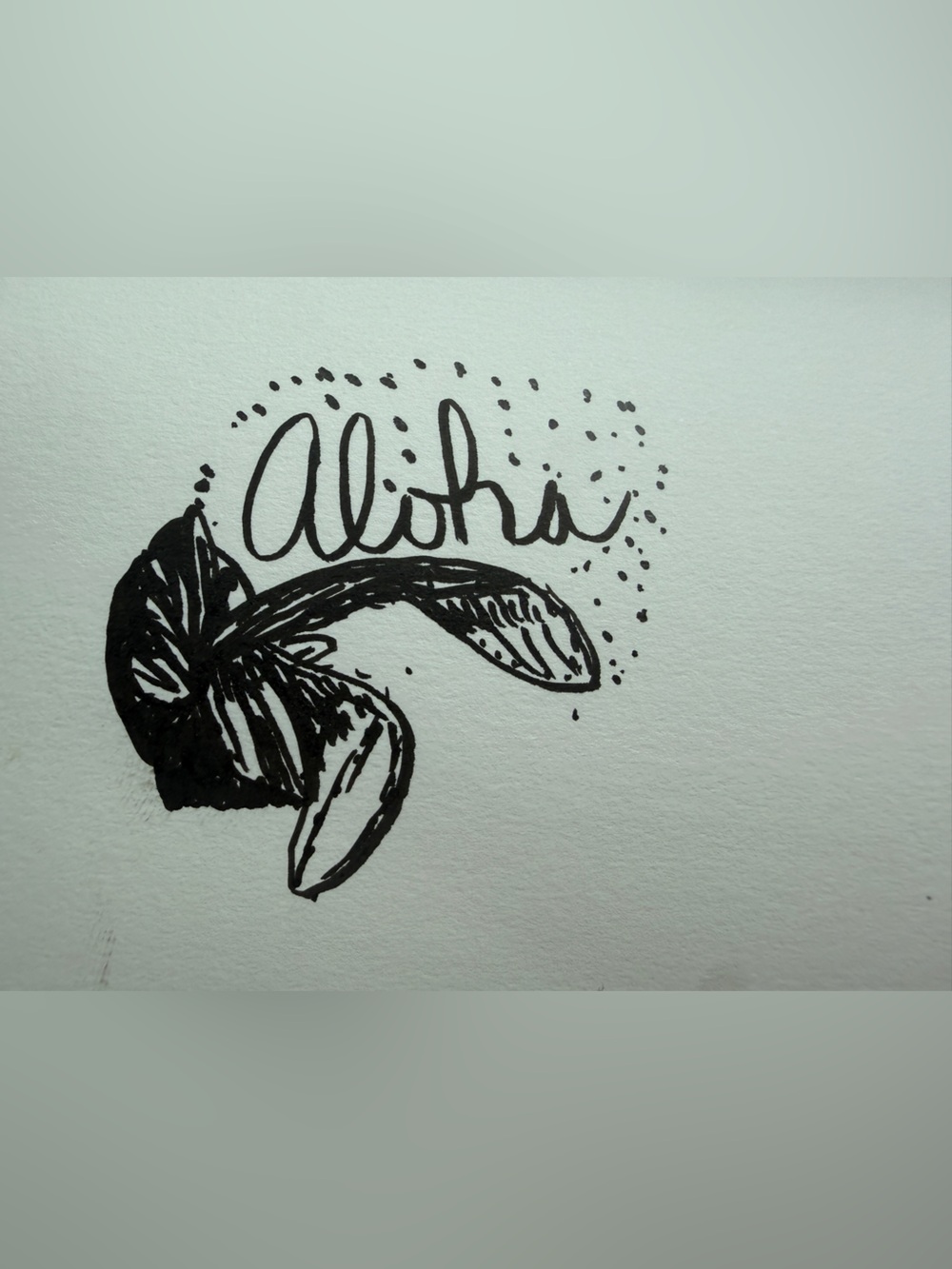 Black Hand-Drawn Botanical Wall original art on canvas made to order